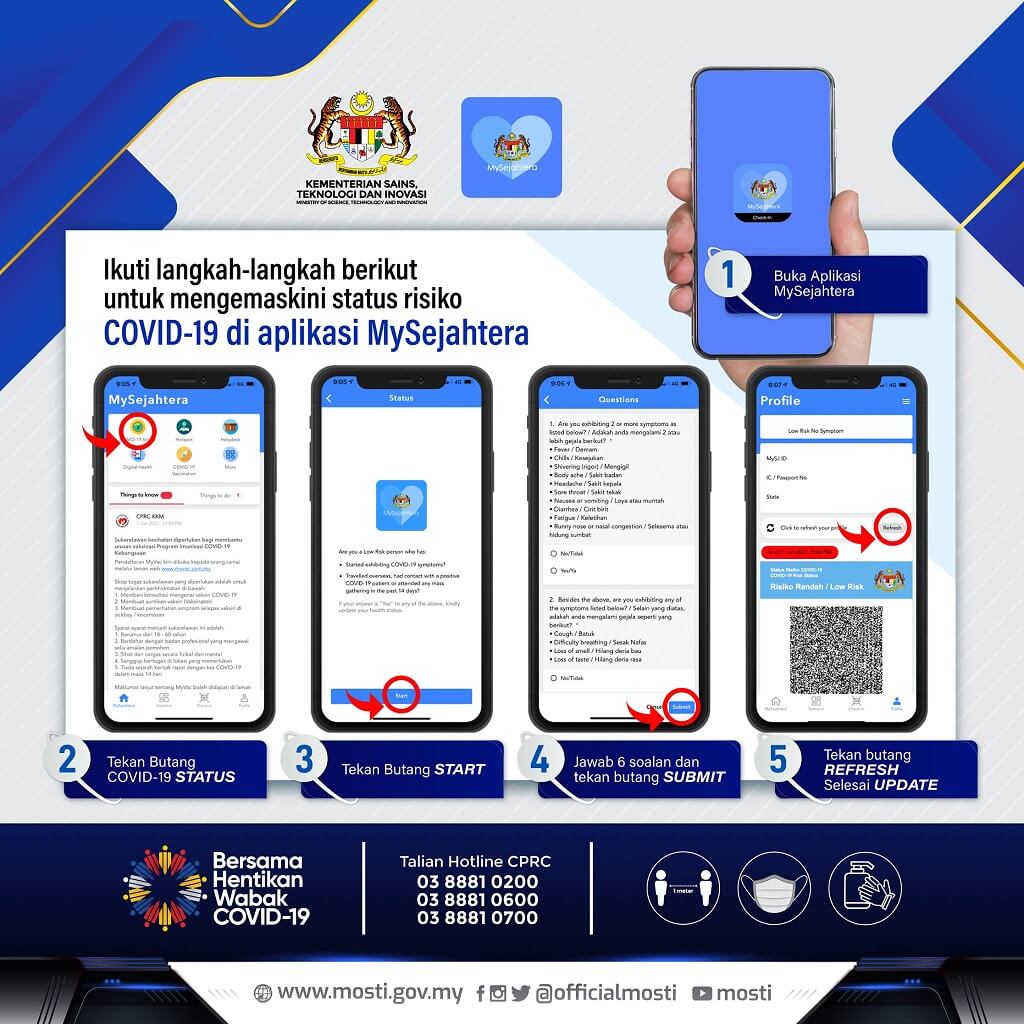 How to update mysejahtera app