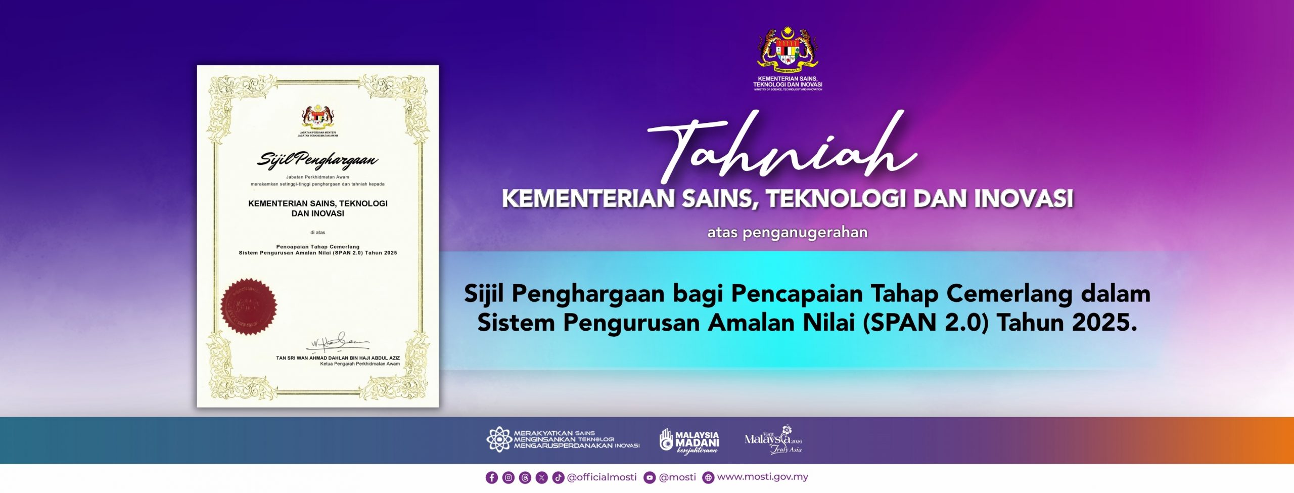 MOSTI Cemerlang SPAN 2.0 Tahun 2025